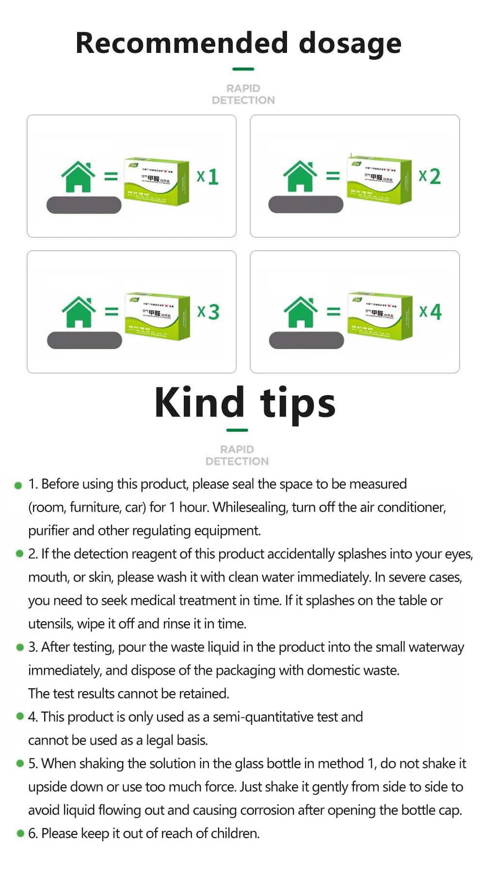 Formaldehyde Test Kit Test Paper boxs New House Indoor Air Quality Test Reagent Test Tube Tester Home Self-test Gas Detect