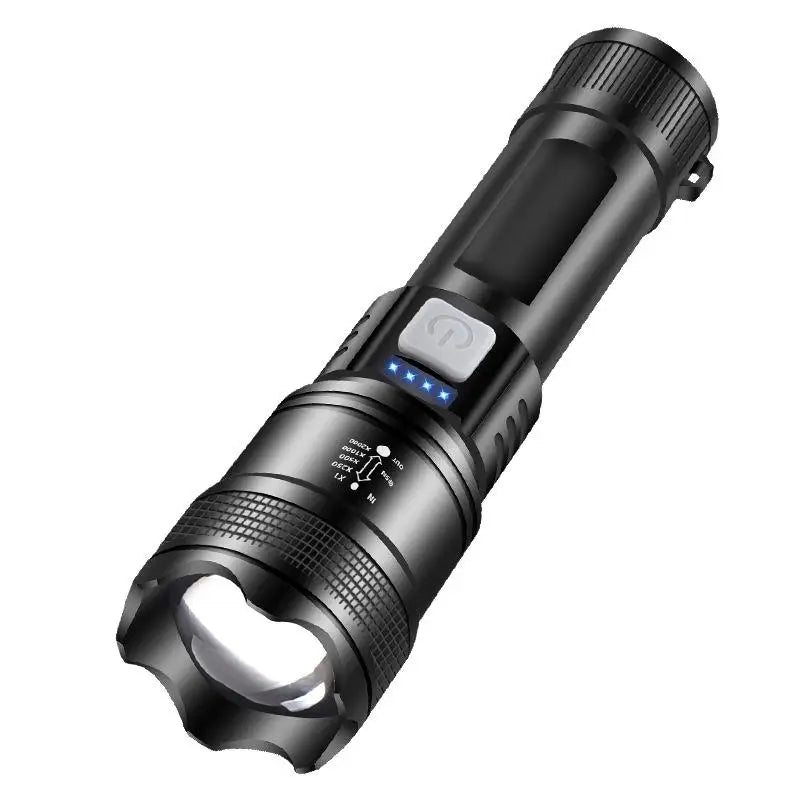 Powerful P70 LED Flashlights High Power Ultra Bright Tactical Light Emergency Spotlights Telescopic Zoom Light Built-in Battery