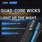 Powerful P70 LED Flashlights High Power Ultra Bright Tactical Light Emergency Spotlights Telescopic Zoom Light Built-in Battery