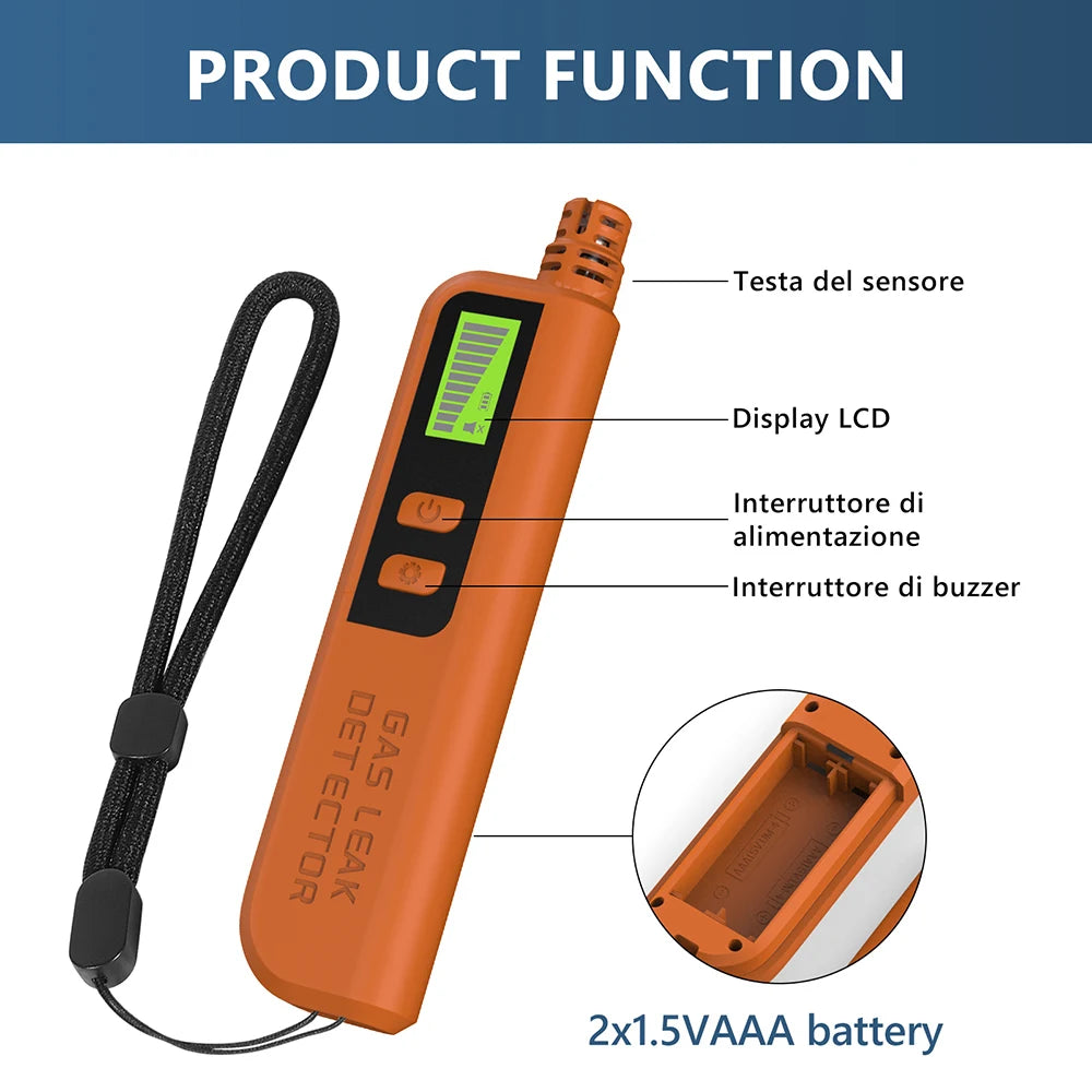 2025 Newest Combustible Gas Leak Sensor Detector Natural Gas  Methane Gas Leak Detector CO CH4 C2H4 C3H6 C3H4 C2H2 Gas Analyzer