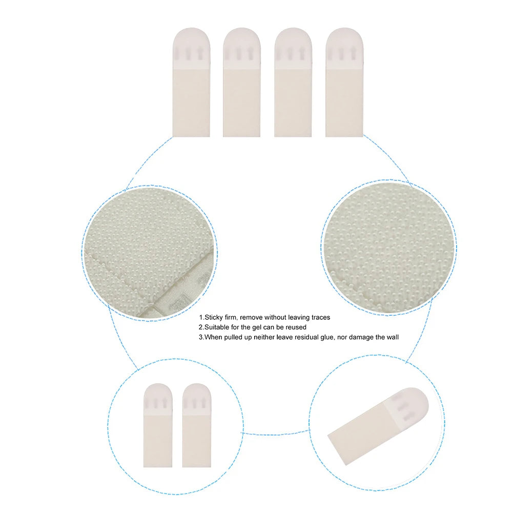 12-36 Pairs White Tape Damage-Free Picture&Frame Hanging Strips Wall Sticker Hook Value Pack Picture Hanging Strips DIY Stickers