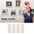 12-36 Pairs White Tape Damage-Free Picture&Frame Hanging Strips Wall Sticker Hook Value Pack Picture Hanging Strips DIY Stickers