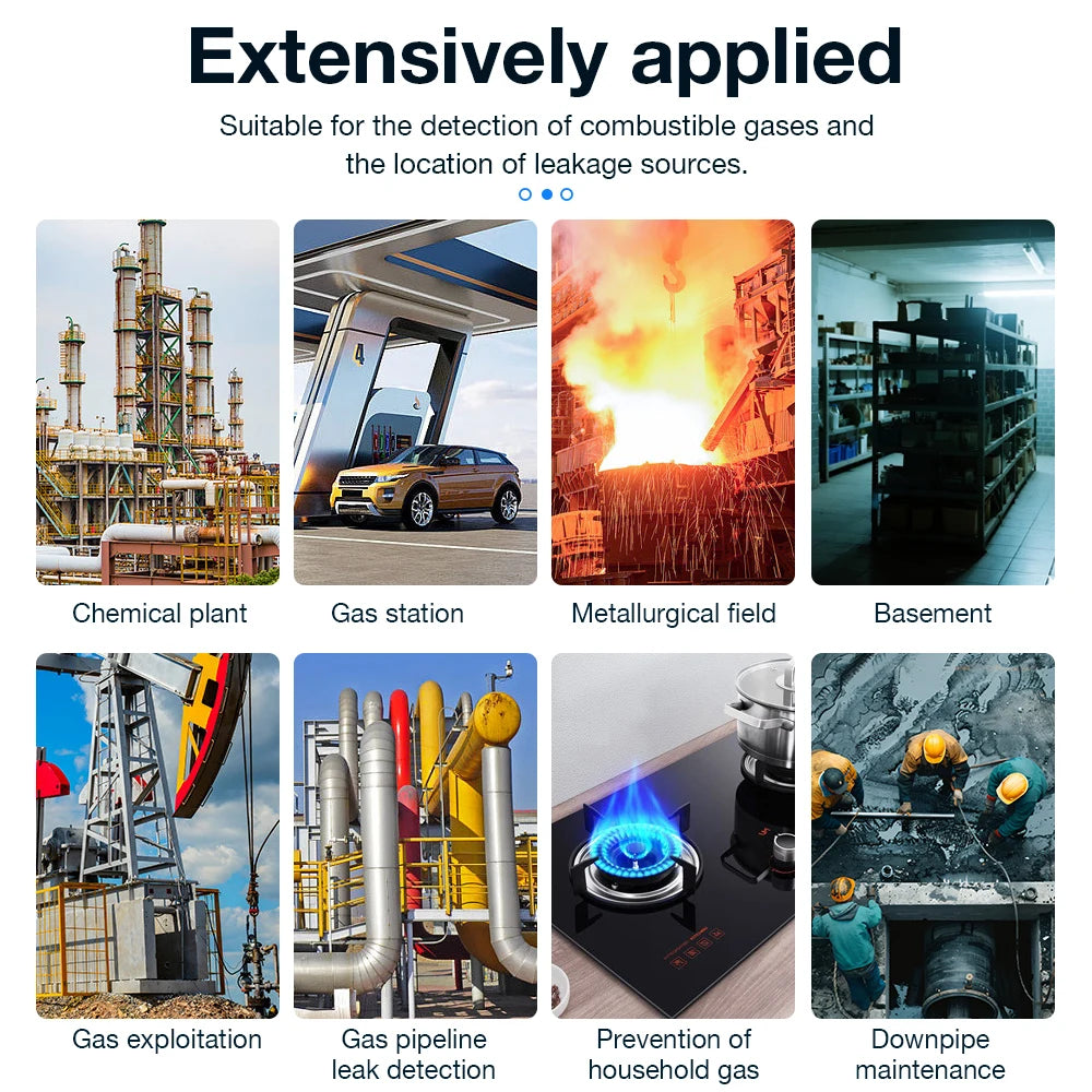 2025 Newest Combustible Gas Leak Sensor Detector Natural Gas  Methane Gas Leak Detector CO CH4 C2H4 C3H6 C3H4 C2H2 Gas Analyzer