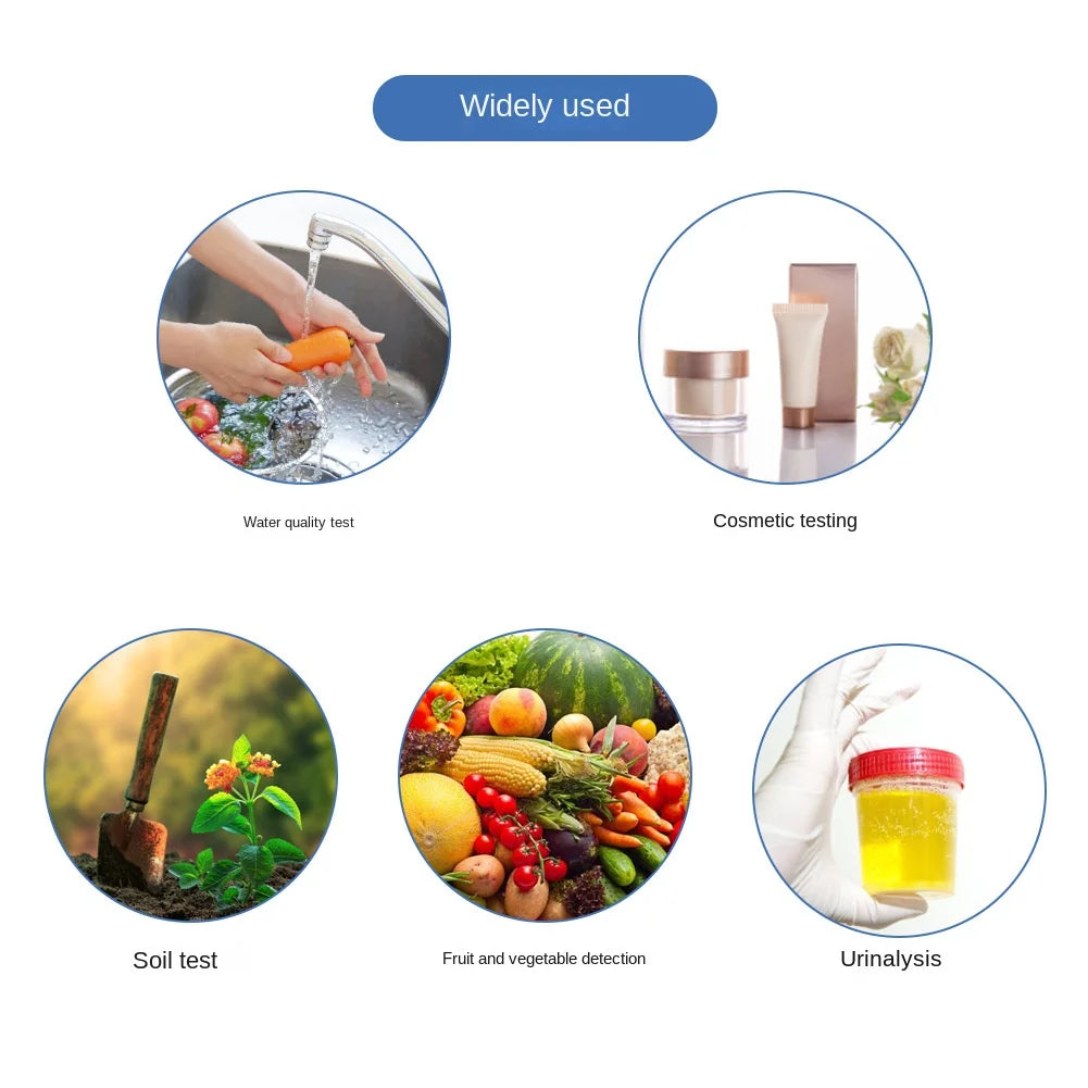 80 Strips Professional 1-14 ph Litmus Paper Ph Test Strips Water Cosmetics Soil Acidity Test Strips with Control Card