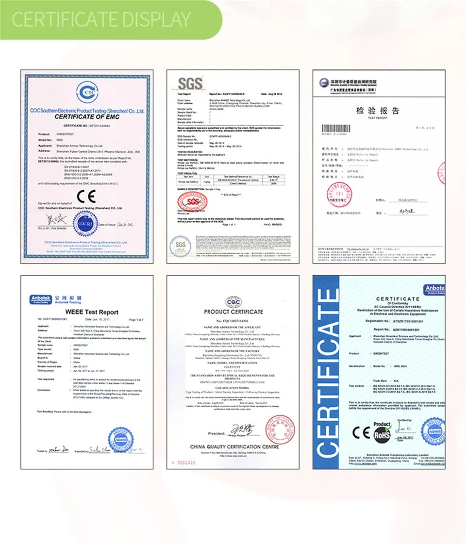 Food Safety Detector Portable New In Food Nitrate Tester Fruits And Vegetables Meat Radiation Nitrate Detection Health Care