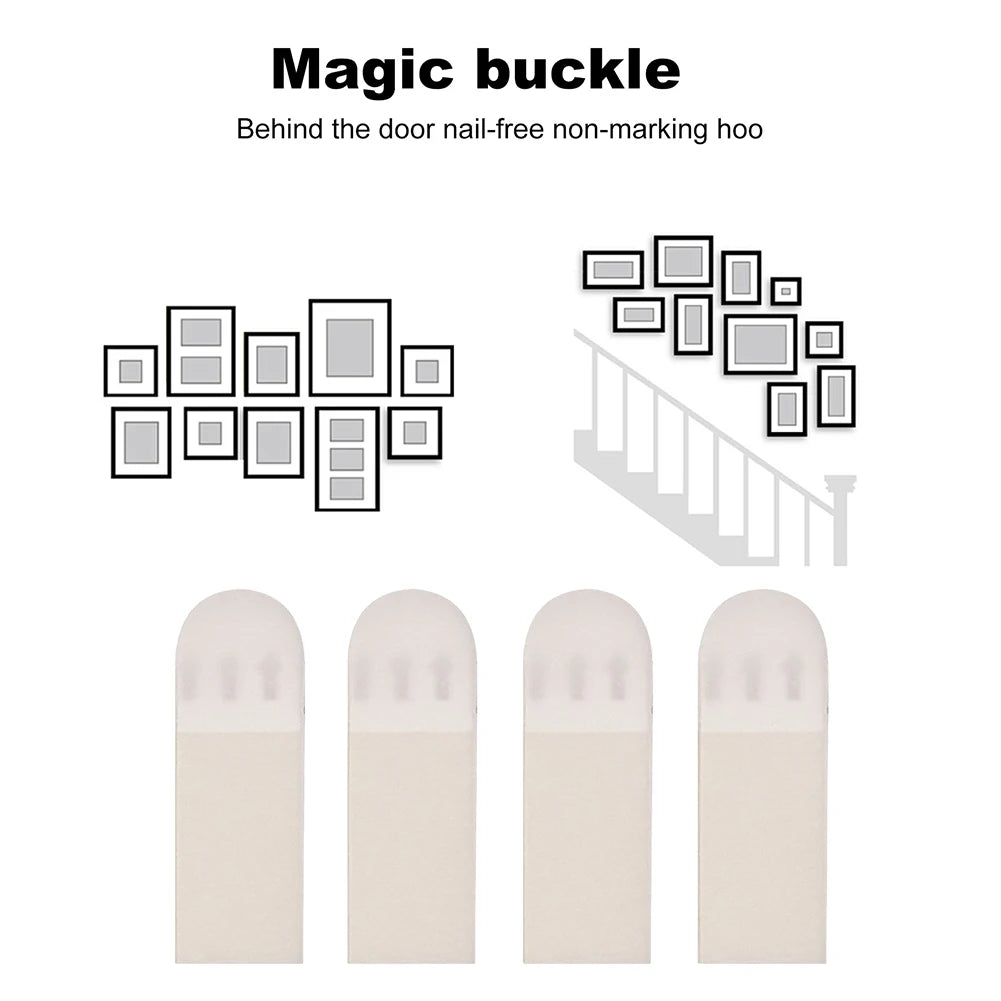 12-36 Pairs White Tape Damage-Free Picture&Frame Hanging Strips Wall Sticker Hook Value Pack Picture Hanging Strips DIY Stickers