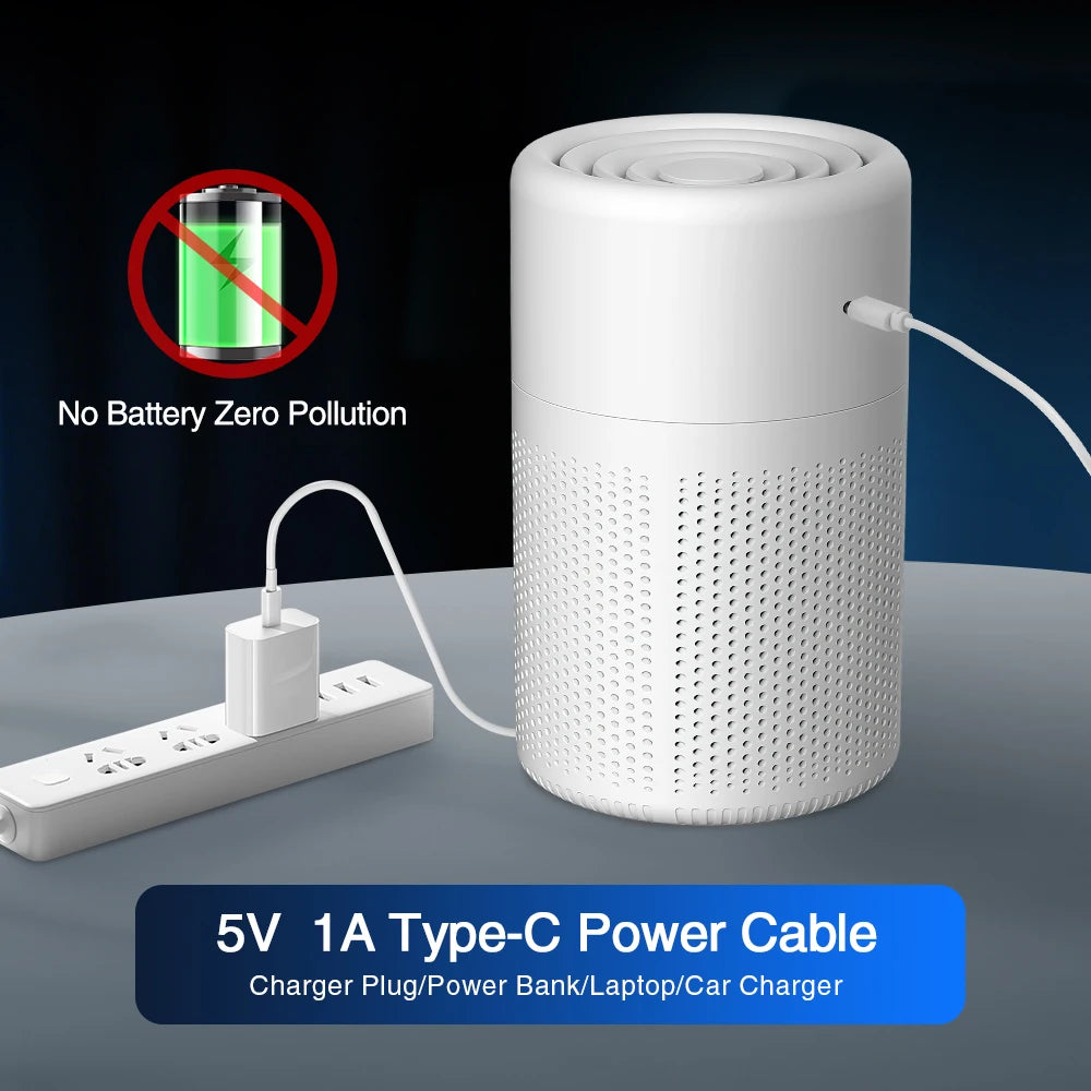 Household Air Purifier Portable Air Cleaner Mini Desktop Air Purifier With HEPA Filter Air Freshener Air Cleaner For Home Office