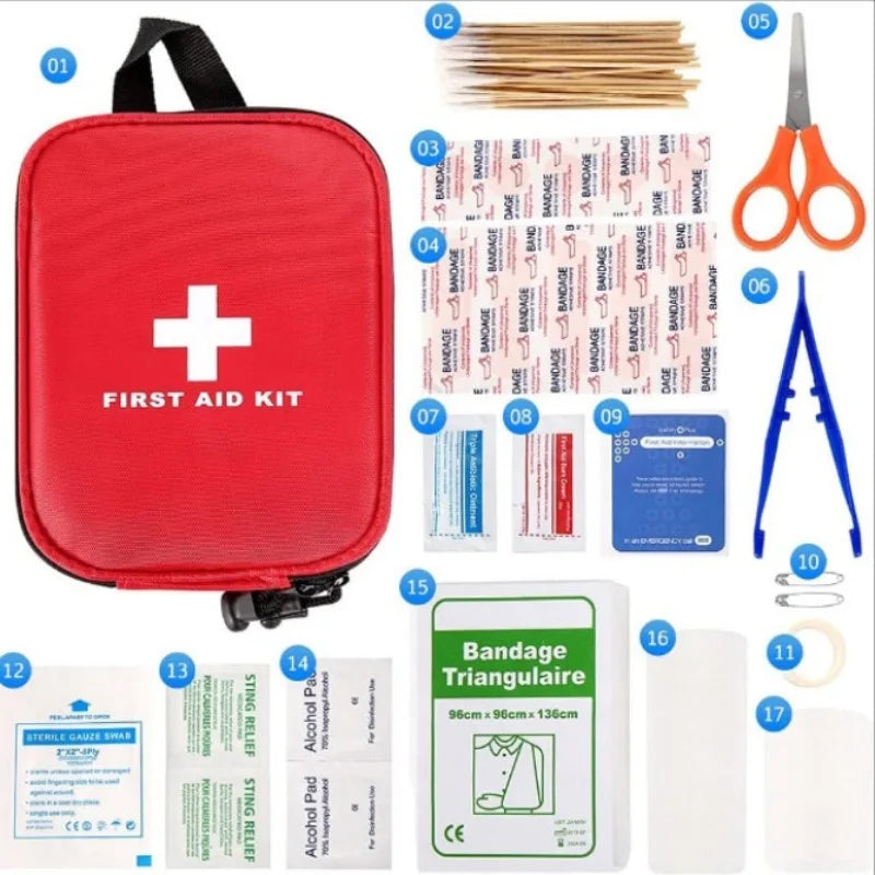 Portable Emergency Medical First Aid Bag Kit For Household Outdoor Travel Camping Equipment Medicine Survival