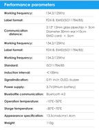 Black Animal RFID Reader 134.2KHz 125kHz USB/Bluetooth Pet Cat Dog Microchip Scanner FDX-B Glass Chip Identification Tag Reader