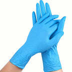 100/50Pcs Blue Disposable Nitrile Gloves Waterproof and Oil Proof Anti-static Durable Gloves For Kitchen Cooking Tools