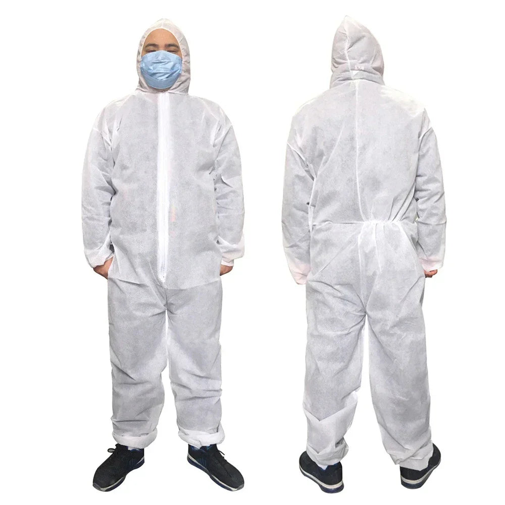 Disposable Breathable Dustproof Water Oil Resistant Work Safety Overall Anti Dust Spary Painting Decorating Labour Coverall Suit