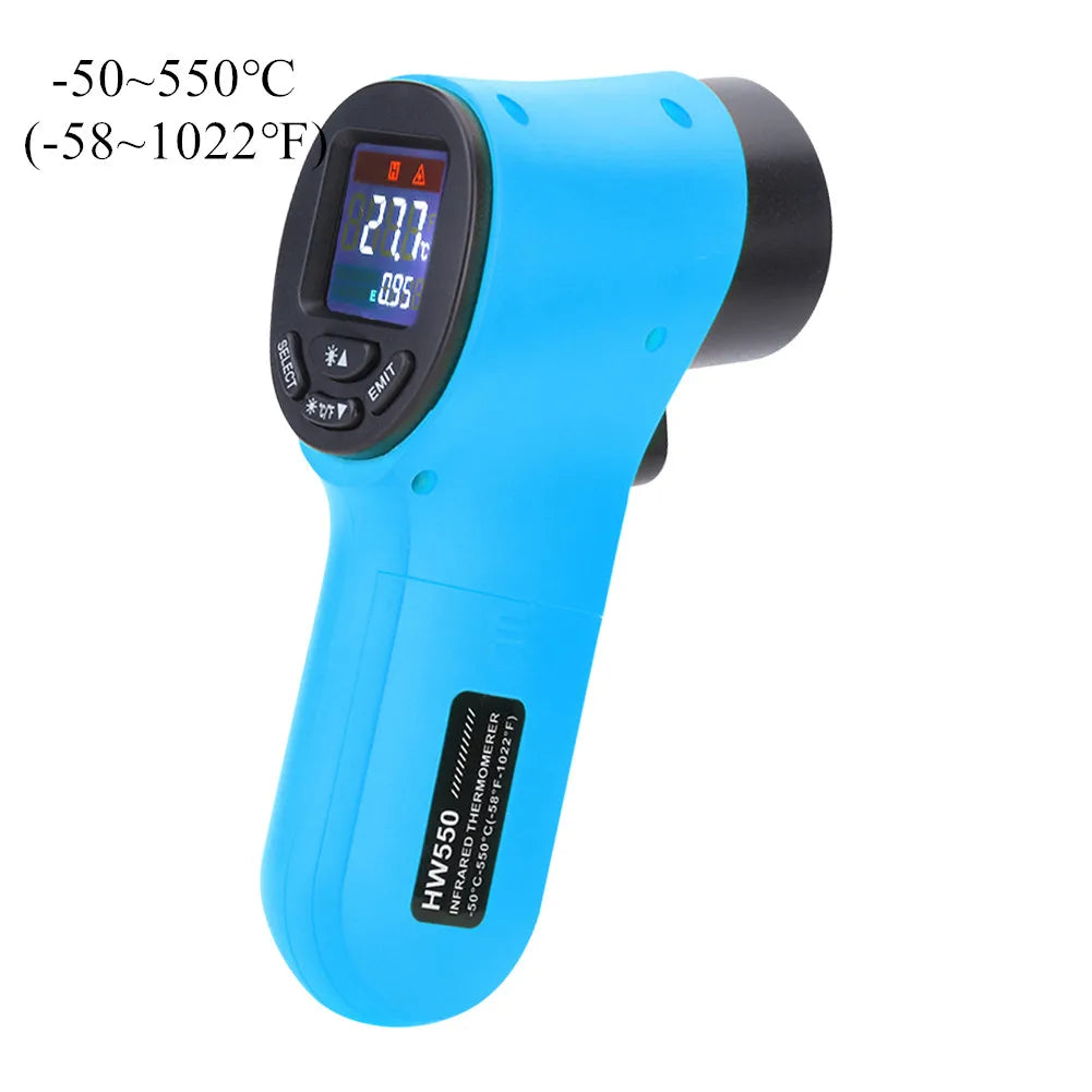 Digital Infrared Thermometer -50~600℃ / -58~1122℉ Contactless Temperature Tester IR Laser Pyrometer LCD Non-Contact Pyrometer