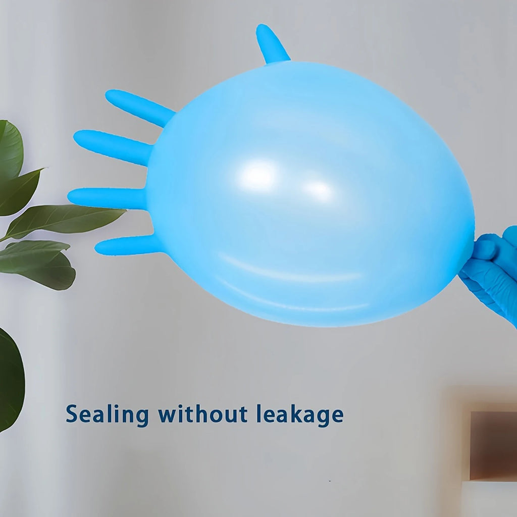 100/50Pcs Blue Disposable Nitrile Gloves Waterproof and Oil Proof Anti-static Durable Gloves For Kitchen Cooking Tools