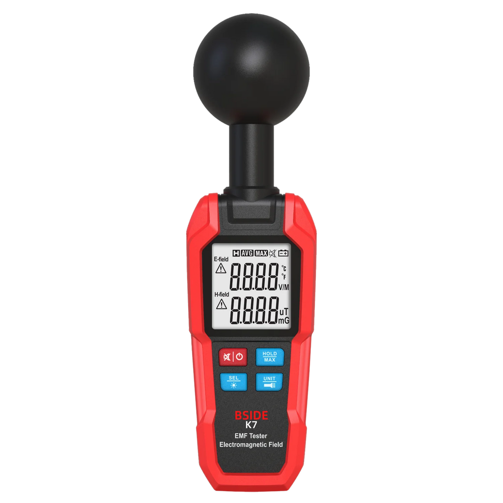 BSIDE K7 EMF Meter Electric Magnetic Field Tester Electromagnetic Wave Radiation Signal Detector WiFi 5G Search Auto Measurement