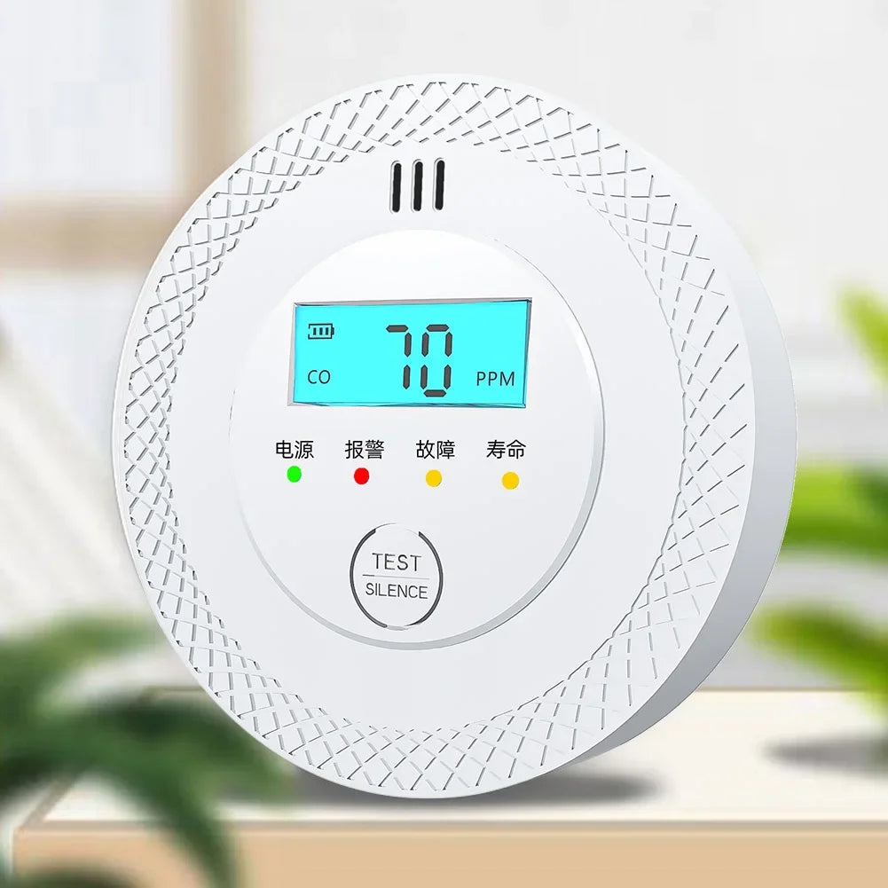 Carbon Monoxide Alarm Detector Battery Powered Smoke and Carbon Monoxide Detector Alarm LCD Display CO Detector for Home Depot