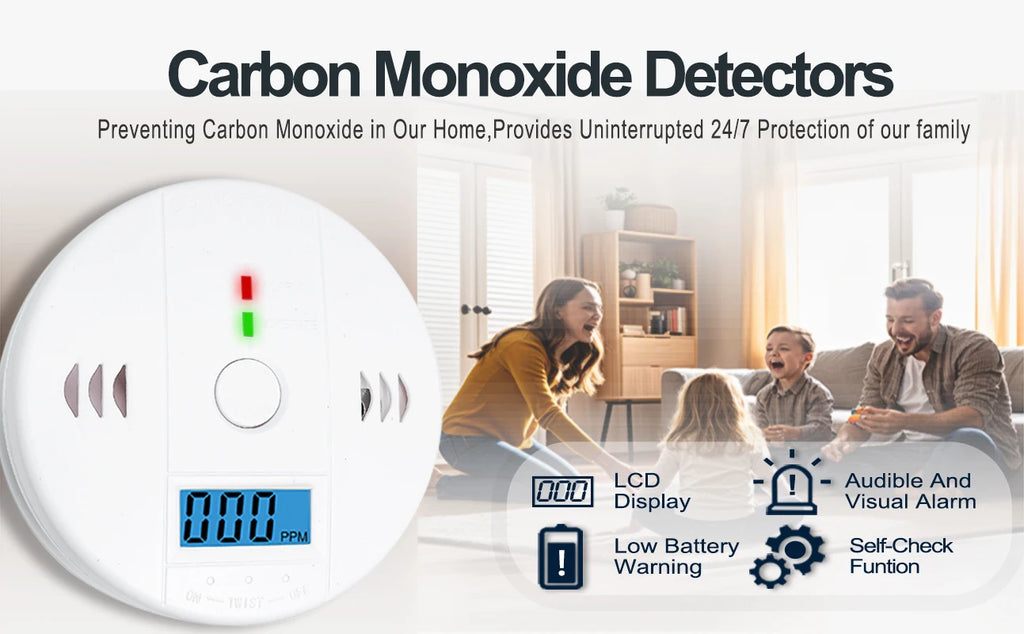 Carbon Monoxide Smoke Detector, CO and Smoke Alarm, Combination CO Alarm,Fire Alarm for Home and Kitchen