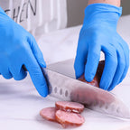 100/50Pcs Blue Disposable Nitrile Gloves Waterproof and Oil Proof Anti-static Durable Gloves For Kitchen Cooking Tools