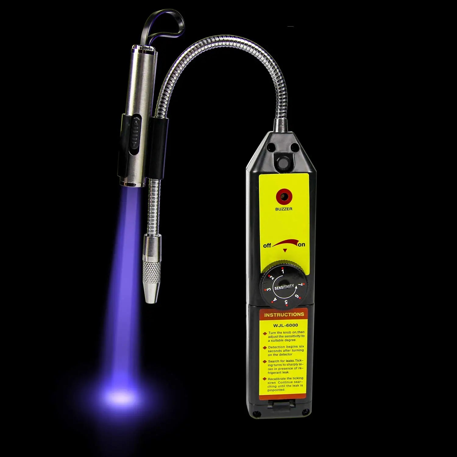 WJL-6000 Freon Leak Detector Halogen Leak Detector R22 R410A R134A R1234YF Refrigerant Gas HVAC Air Conditioner Tester Tool