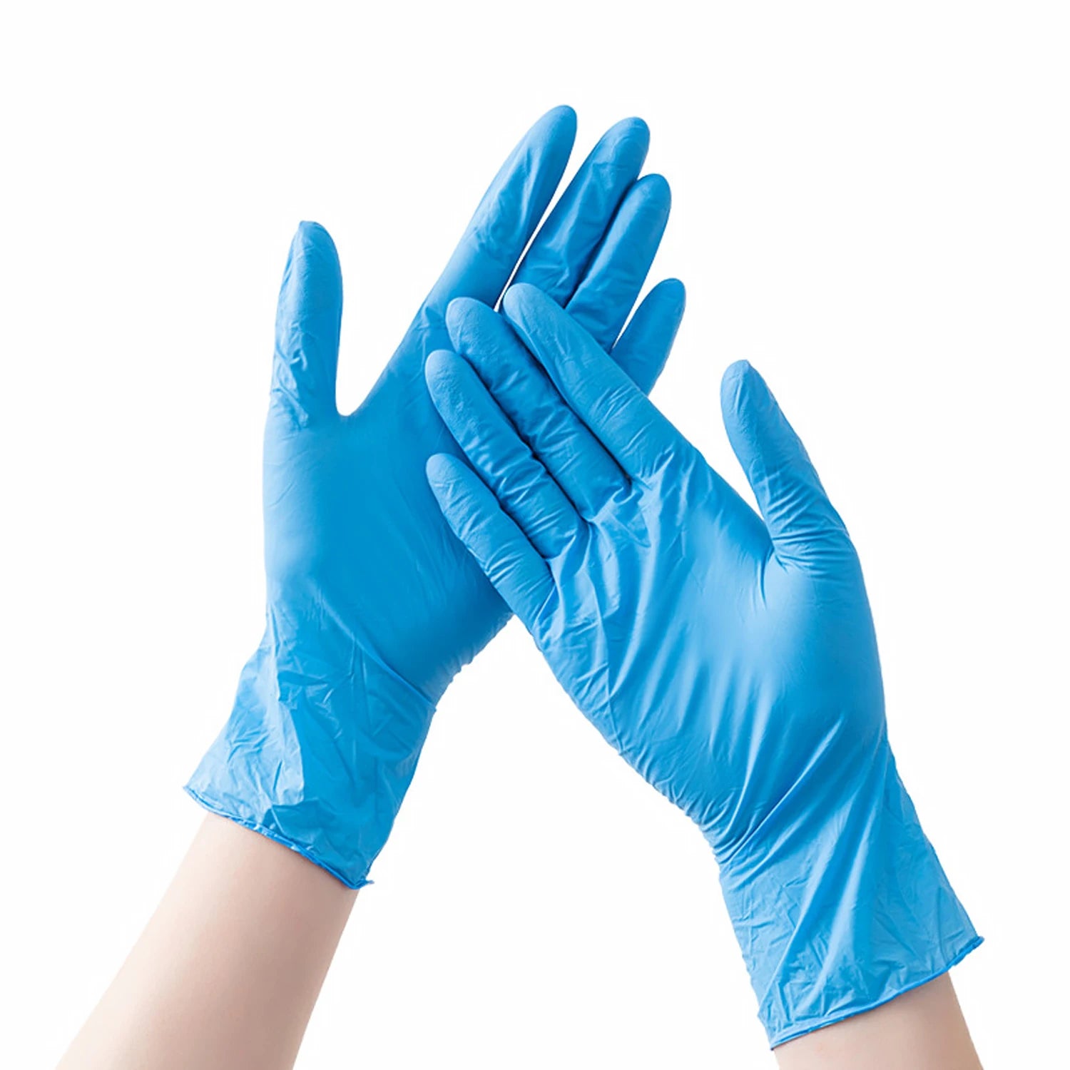 100/50Pcs Blue Disposable Nitrile Gloves Waterproof and Oil Proof Anti-static Durable Gloves For Kitchen Cooking Tools