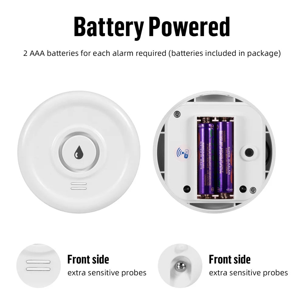 Fuers Water Leakage Detector Smart Home Alarm Tuya Smart Water level Sensor Home Alarm System Water Leak Security Alarm System
