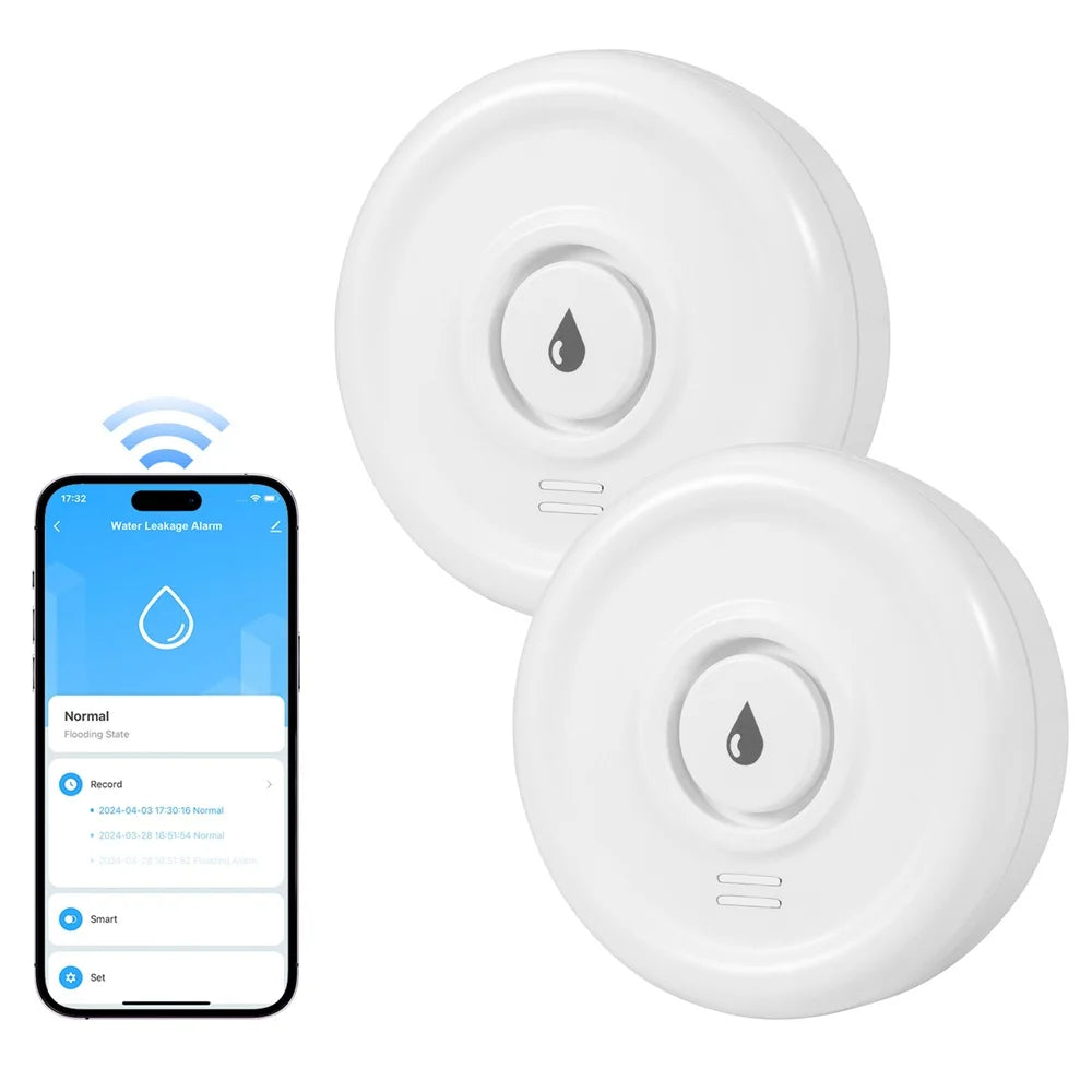 Fuers Water Leakage Detector Smart Home Alarm Tuya Smart Water level Sensor Home Alarm System Water Leak Security Alarm System