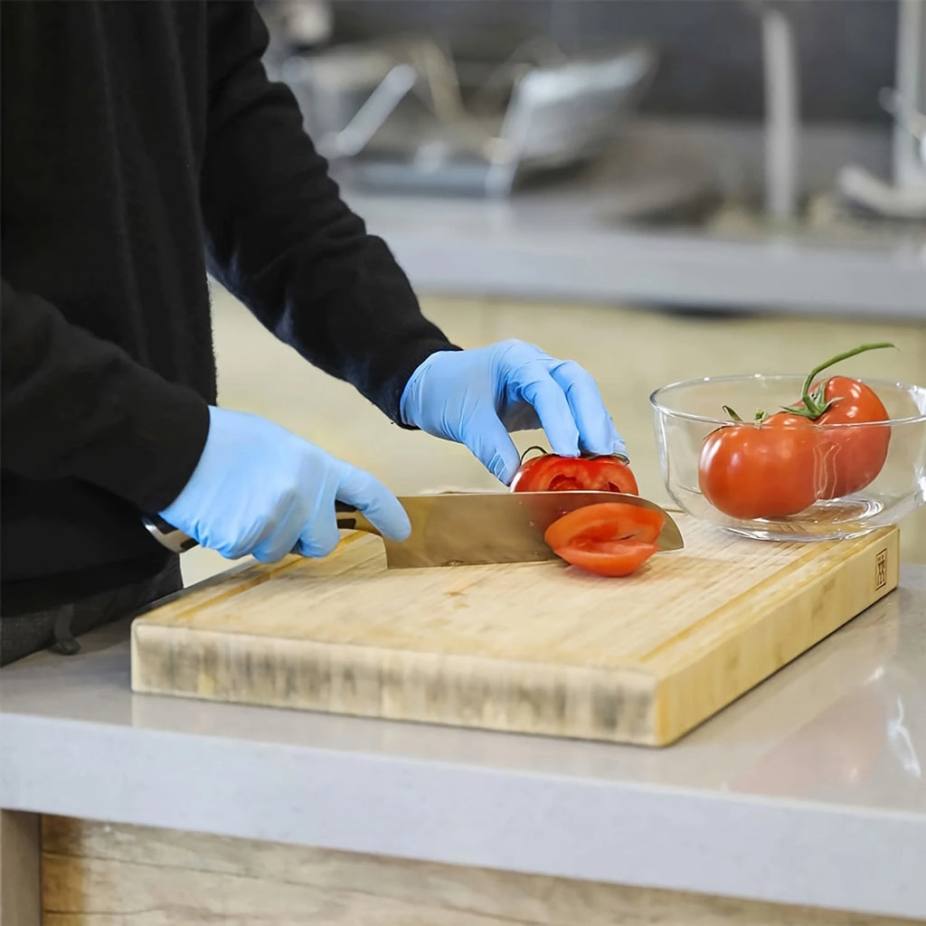 100/50Pcs Blue Disposable Nitrile Gloves Waterproof and Oil Proof Anti-static Durable Gloves For Kitchen Cooking Tools