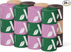 Amazon Aware 100% Bamboo 3-Ply Toilet Paper, Unscented, 24 Rolls, FSC Certified, 350 Sheets, 8400 Count, Pack of 24, Plastic-Free