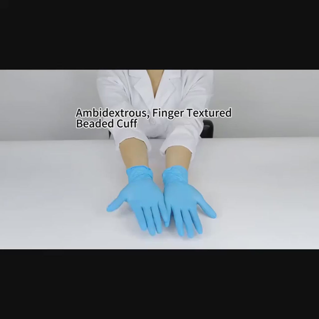 100/50Pcs Blue Disposable Nitrile Gloves Waterproof and Oil Proof Anti-static Durable Gloves For Kitchen Cooking Tools