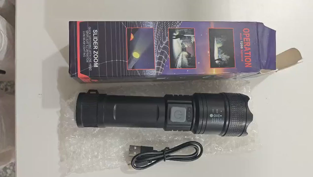Powerful P70 LED Flashlights High Power Ultra Bright Tactical Light Emergency Spotlights Telescopic Zoom Light Built-in Battery
