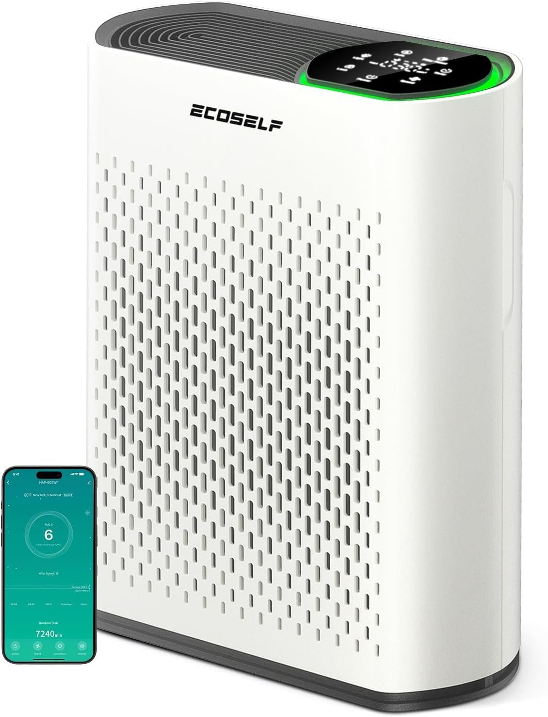 Powerful Air Purifiers for Home Large Room Up to 1400 Ft² with Smart WiFi