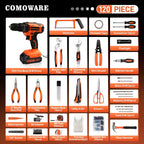 COMOWARE 20V Cordless Drill Set Combo Kit