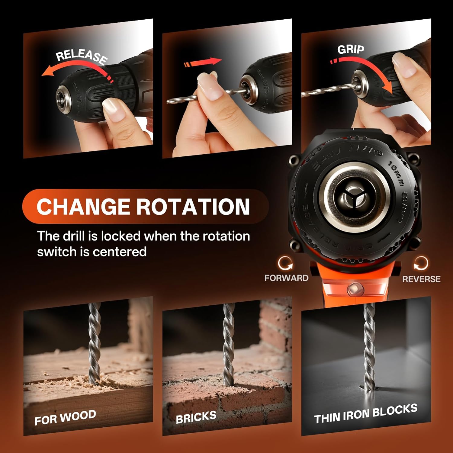 COMOWARE 20V Cordless Drill Set Combo Kit