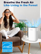 Priestley Small Air Purifiers for Home Bedroom Dorm Office Desktop